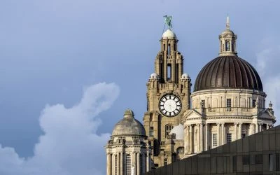 The Skyline of Liverpool. Royal Liver Building.