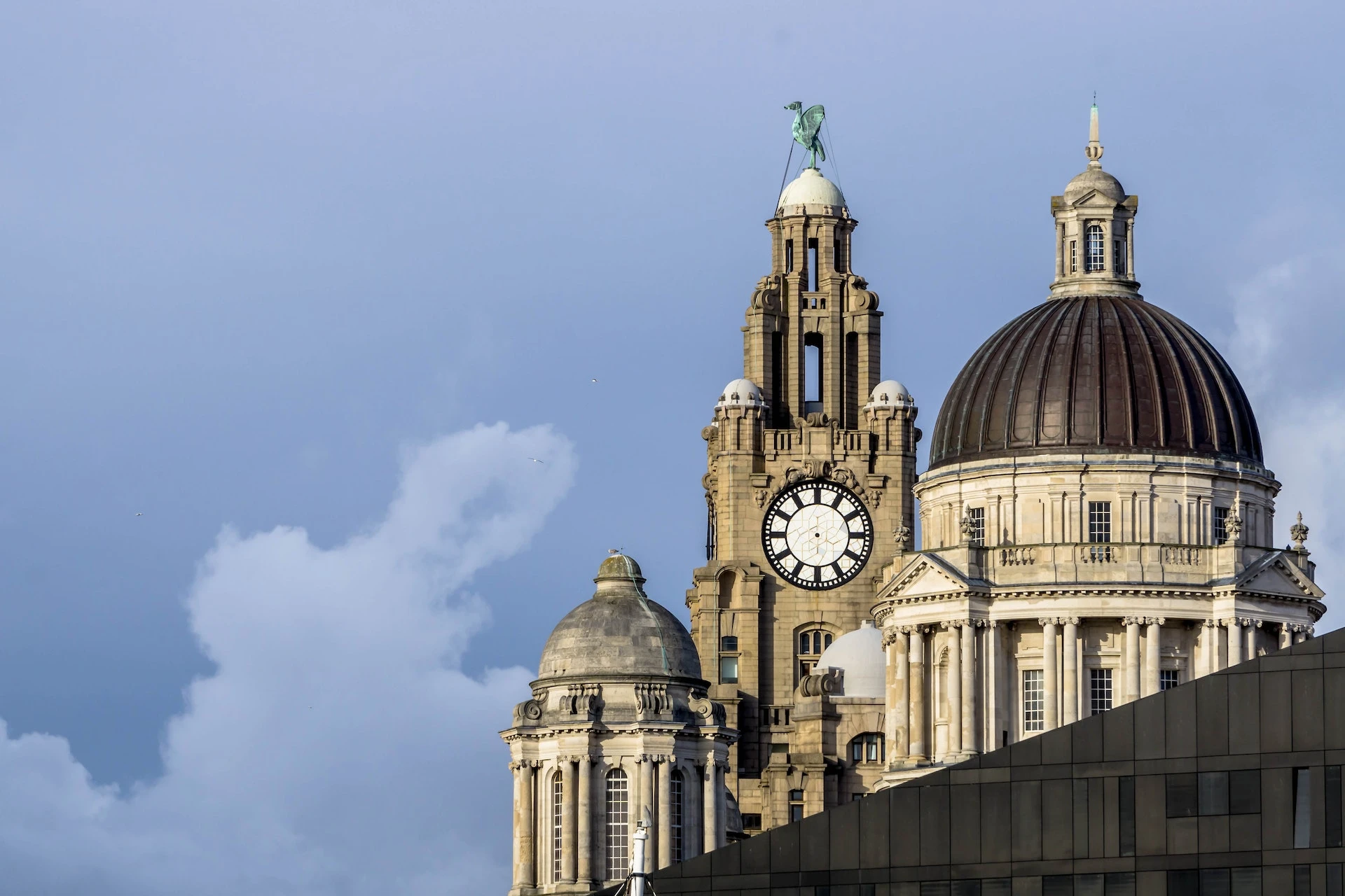 The Skyline of Liverpool. Royal Liver Building.
